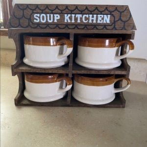 Soup kitchen soup cups bowls